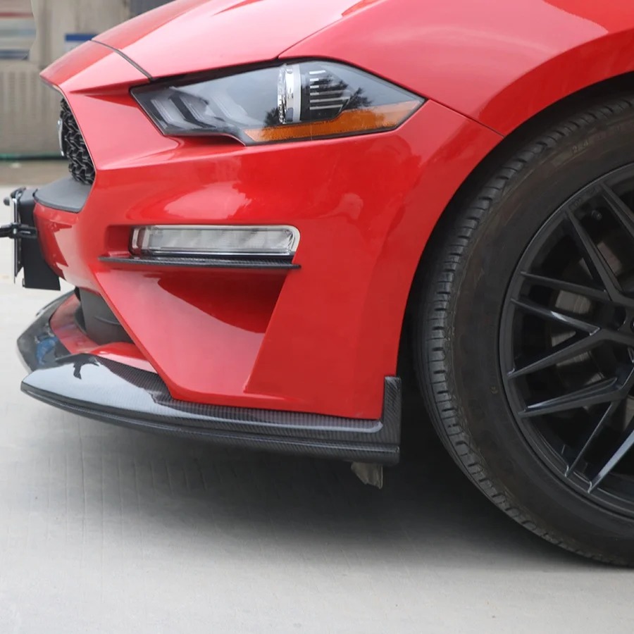 2018-2023  for Mustang Carbon Fiber Body Kit New Front Lip & Splitter for Coupe/Convertible 100% Fit